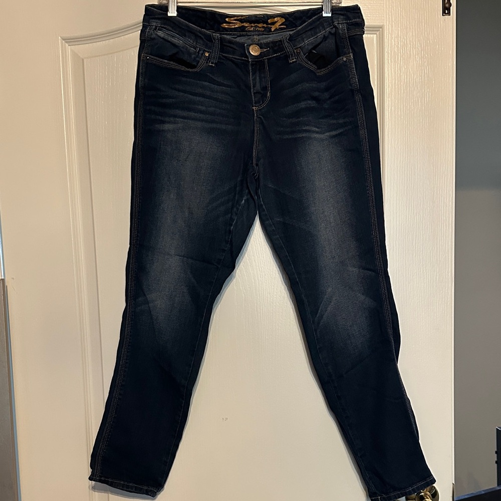 Seven7 Dark Blue Women's Skinny Jeans
